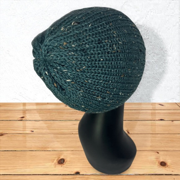 Handmade Alpaca Tweed Knit Beanie Handcrafted Unisex Hat Loch Ness - Picture 5 of 10